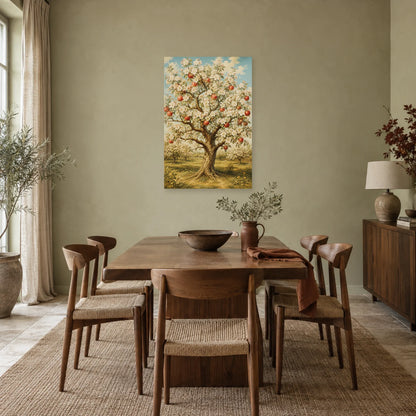 Affiche Pommier – Verger rétro dans une salle à manger - Art Virtuoso