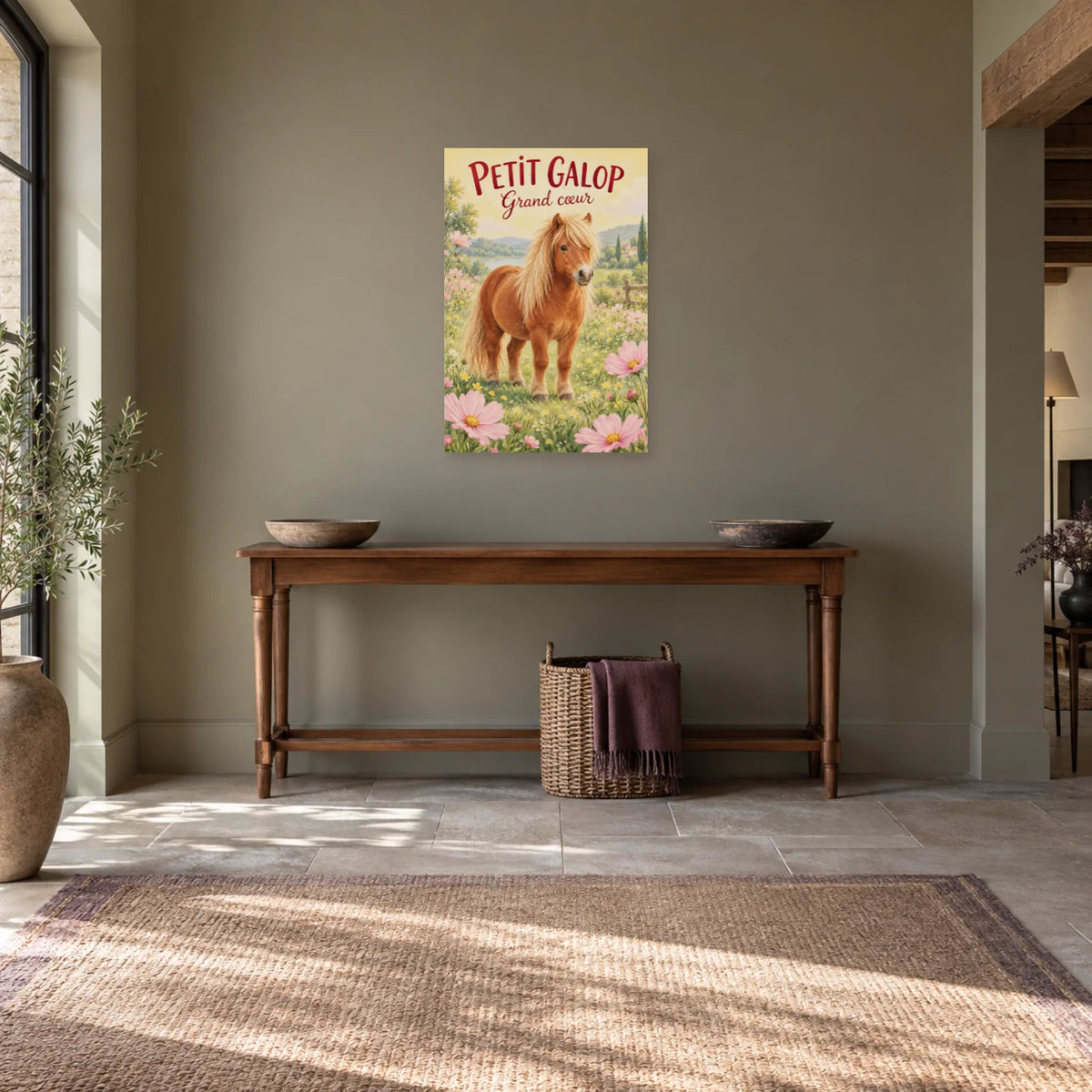 Affiche Poney shetland - Jardin doux dans une entrée ou un couloir - Art Virtuoso