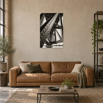Affiche Pont d’acier - Perspective dans un salon - Art Virtuoso