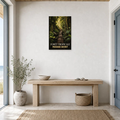 Affiche Forêt Tropicale – Passage Secret dans une entrée ou un couloir - Art Virtuoso