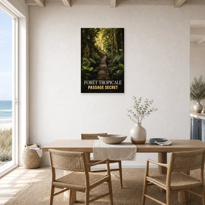 Affiche Forêt Tropicale – Passage Secret dans une salle à manger - Art Virtuoso