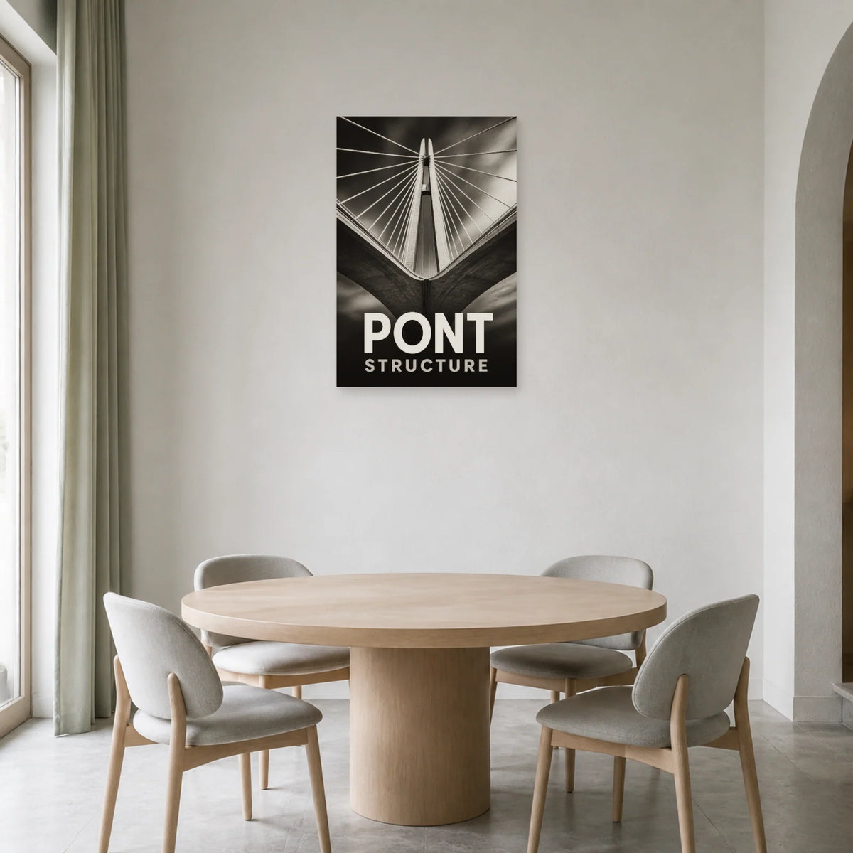 Affiche Pont – Structure dans une salle à manger - Art Virtuoso