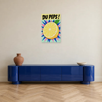 Affiche Pop art Citron du peps dans une entrée ou un couloir - Art Virtuoso