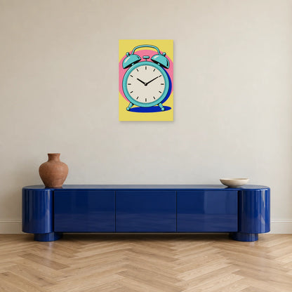 Affiche Pop art Réveil dix heures dix dans une entrée ou un couloir - Art Virtuoso