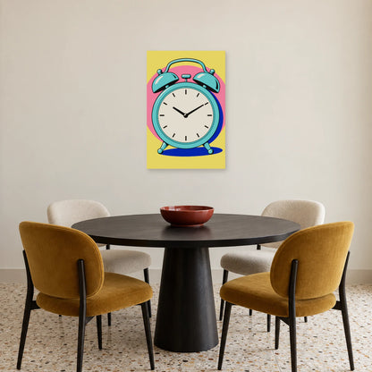 Affiche Pop art Réveil dix heures dix dans une salle à manger - Art Virtuoso