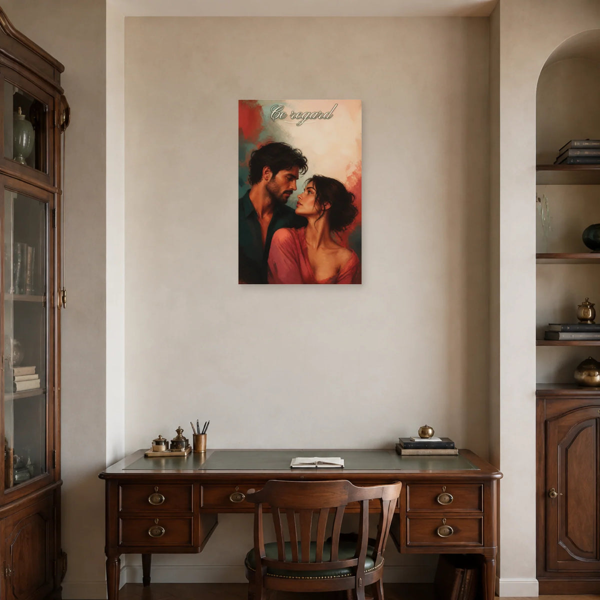 Affiche Ce regard - Portrait de couple dans un bureau - Art Virtuoso