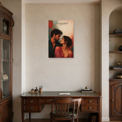 Affiche Ce regard - Portrait de couple dans un bureau - Art Virtuoso