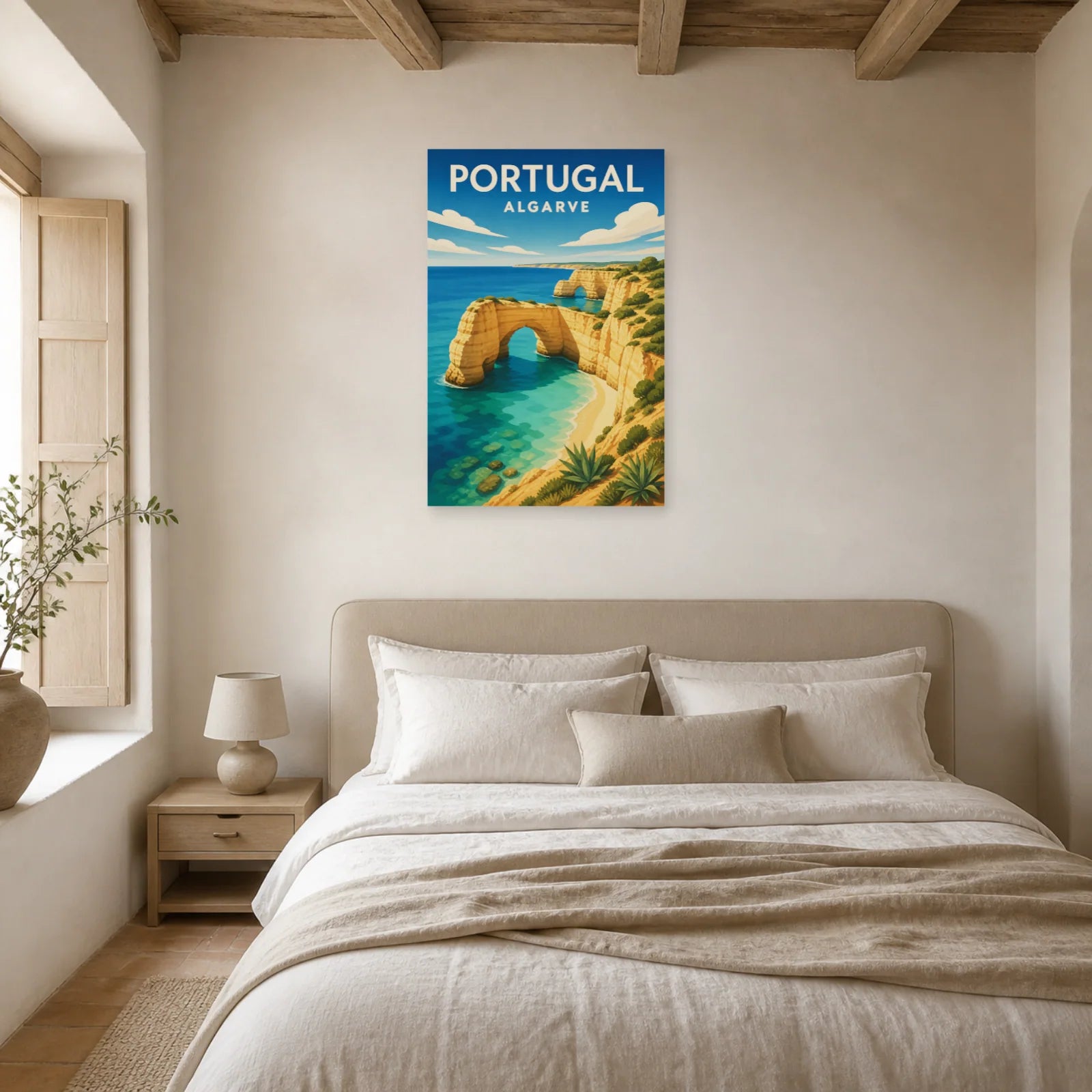 Affiche Portugal – Algarve dans une chambre - Art Virtuoso