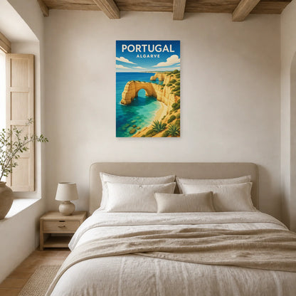 Affiche Portugal – Algarve dans une chambre - Art Virtuoso