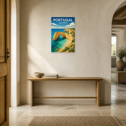 Affiche Portugal – Algarve dans une entrée ou un couloir - Art Virtuoso