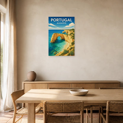 Affiche Portugal – Algarve dans une salle à manger - Art Virtuoso