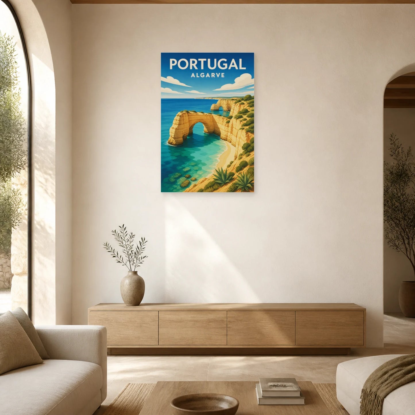Affiche Portugal – Algarve dans un salon - Art Virtuoso