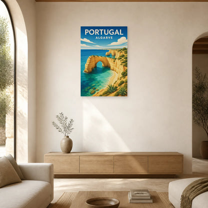 Affiche Portugal – Algarve dans un salon - Art Virtuoso