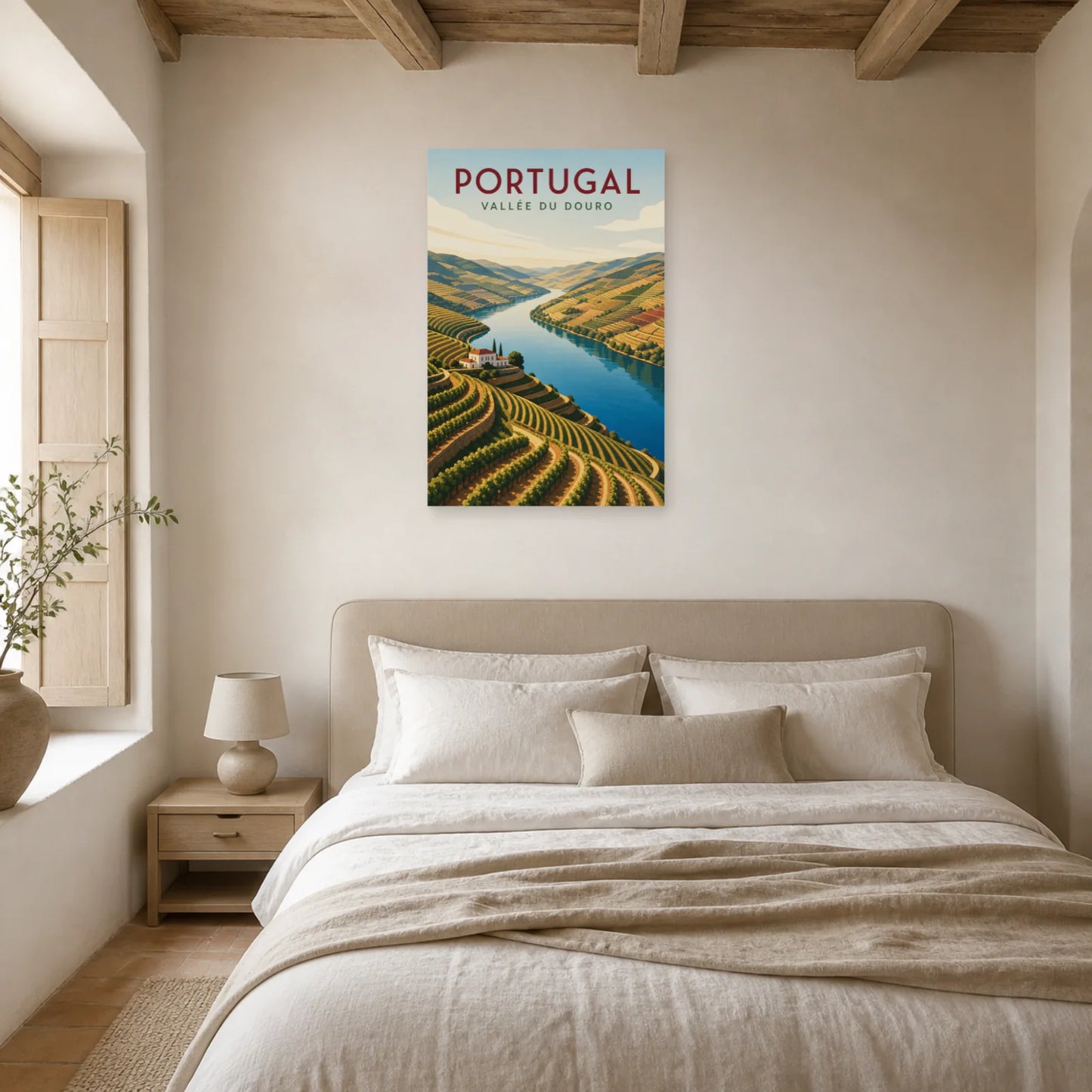 Affiche Portugal – Vallée du Douro dans une chambre - Art Virtuoso