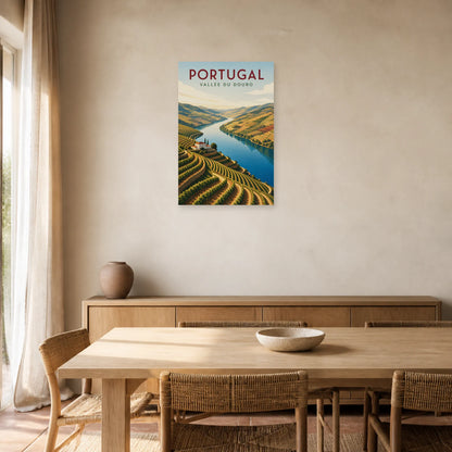 Affiche Portugal – Vallée du Douro dans une salle à manger - Art Virtuoso