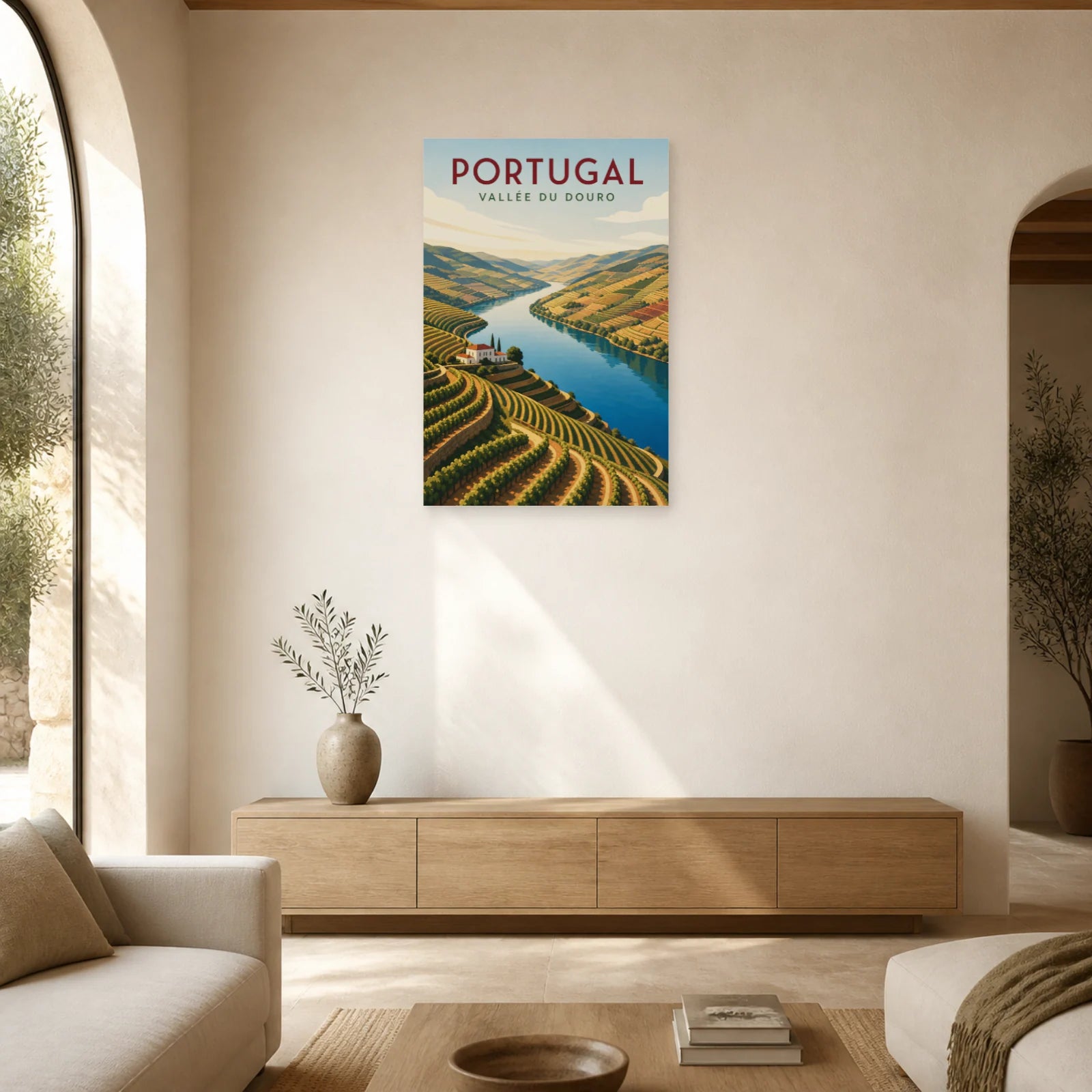 Affiche Portugal – Vallée du Douro dans un salon - Art Virtuoso