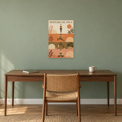 Affiche Postures de yoga dans un bureau - Art Virtuoso
