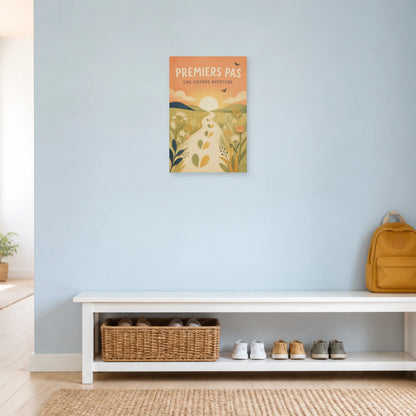 Affiche Premiers Pas – Une Grande Aventure dans une entrée ou un couloir - Art Virtuoso