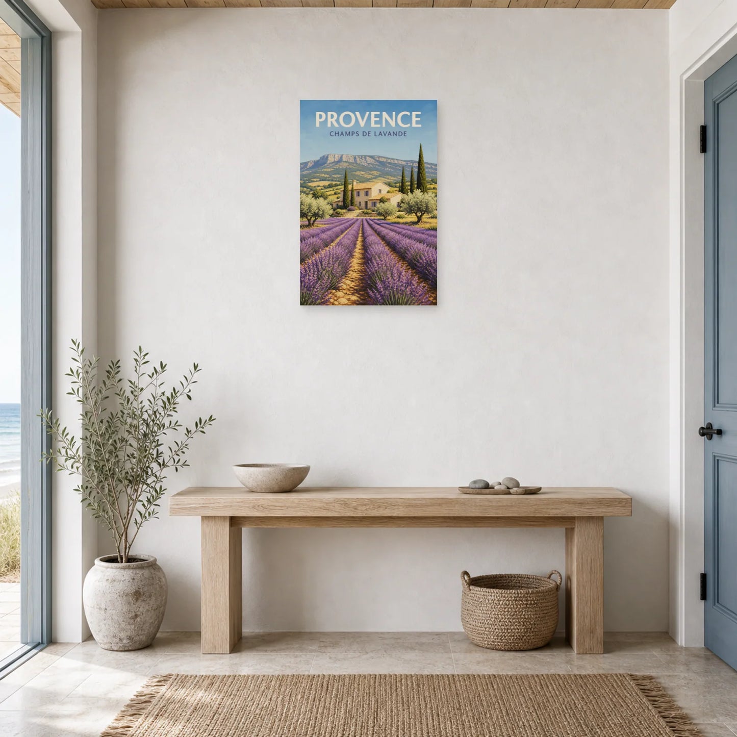 Affiche Provence – Champs de Lavande dans une entrée ou un couloir - Art Virtuoso