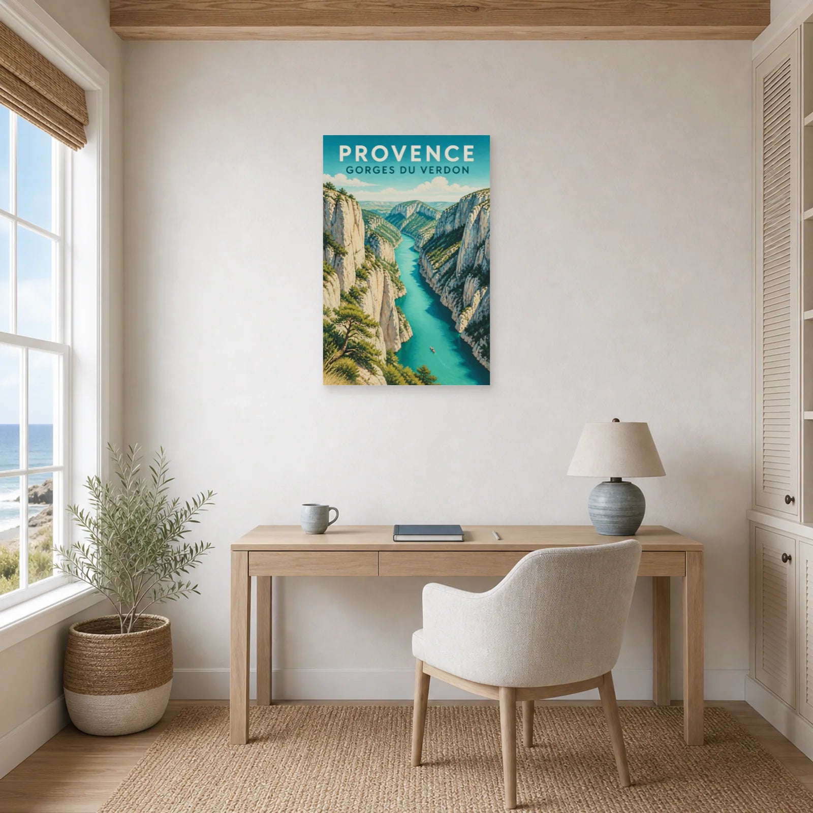Affiche Provence – Gorges du Verdon dans un bureau - Art Virtuoso