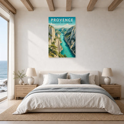 Affiche Provence – Gorges du Verdon dans une chambre - Art Virtuoso