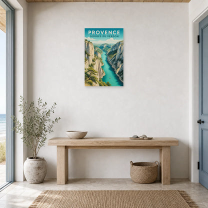 Affiche Provence – Gorges du Verdon dans une entrée ou un couloir - Art Virtuoso