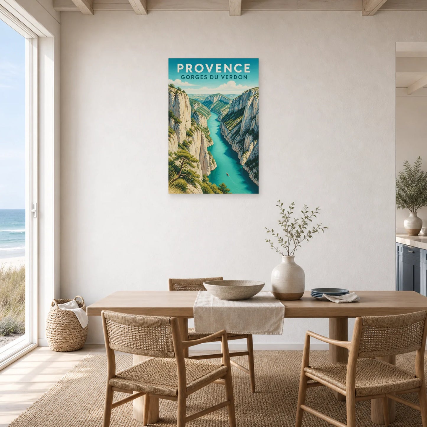 Affiche Provence – Gorges du Verdon dans une salle à manger - Art Virtuoso