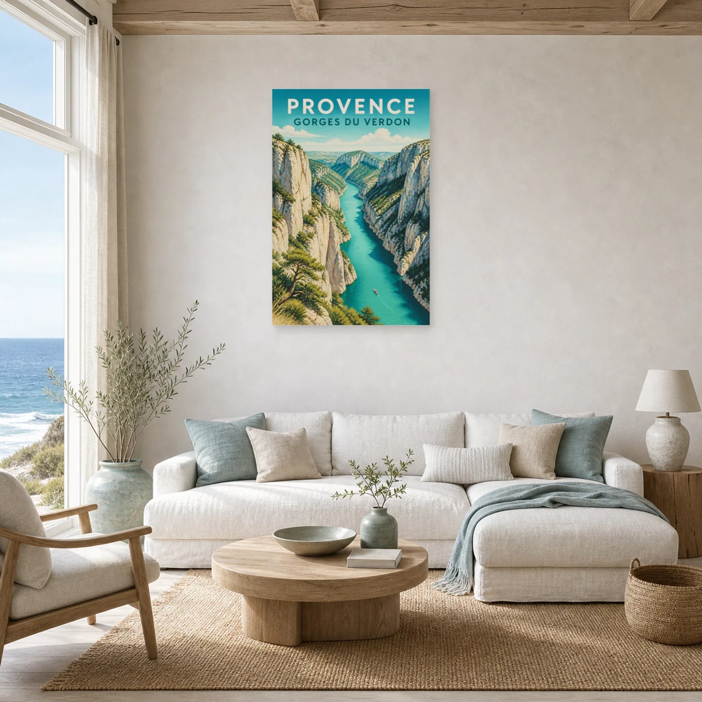 Affiche Provence – Gorges du Verdon dans un salon - Art Virtuoso