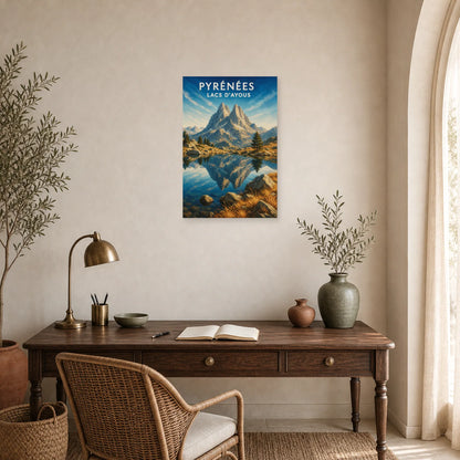 Affiche Pyrénées – Lacs d’Ayous dans un bureau - Art Virtuoso