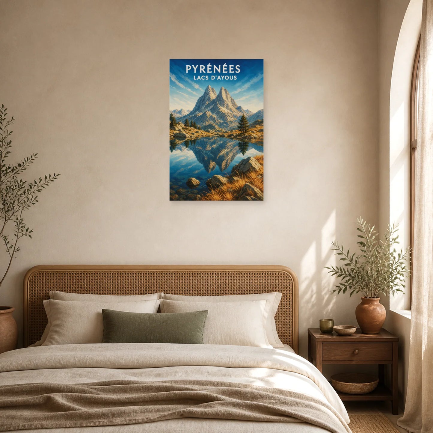 Affiche Pyrénées – Lacs d’Ayous dans une chambre - Art Virtuoso