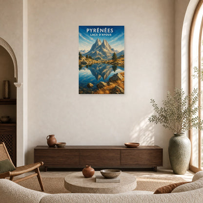 Affiche Pyrénées – Lacs d’Ayous dans un salon - Art Virtuoso