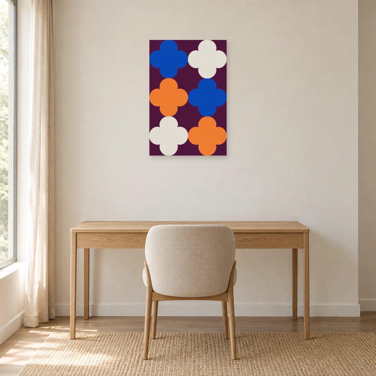 Affiche Quatre-feuilles - Modules dans un bureau - Art Virtuoso