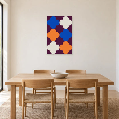 Affiche Quatre-feuilles - Modules dans une salle à manger - Art Virtuoso