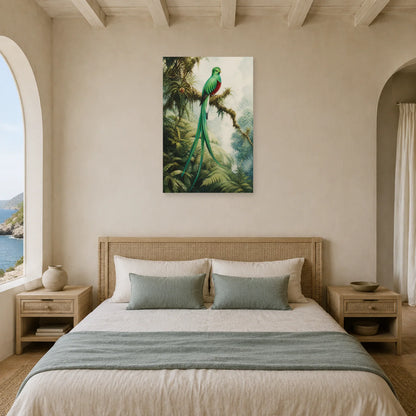 Affiche Quetzal de la forêt des nuages dans une chambre - Art Virtuoso