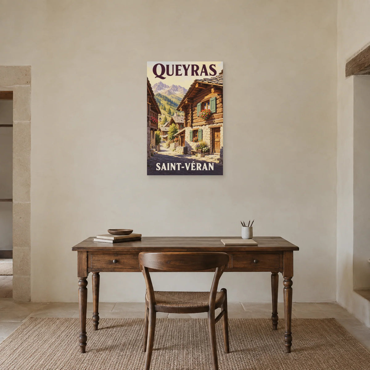 Affiche Queyras - Saint-Véran dans un bureau - Art Virtuoso