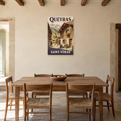 Affiche Queyras - Saint-Véran dans une salle à manger - Art Virtuoso