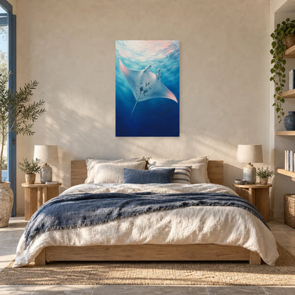Affiche Raie manta - Le vol silencieux dans une chambre - Art Virtuoso