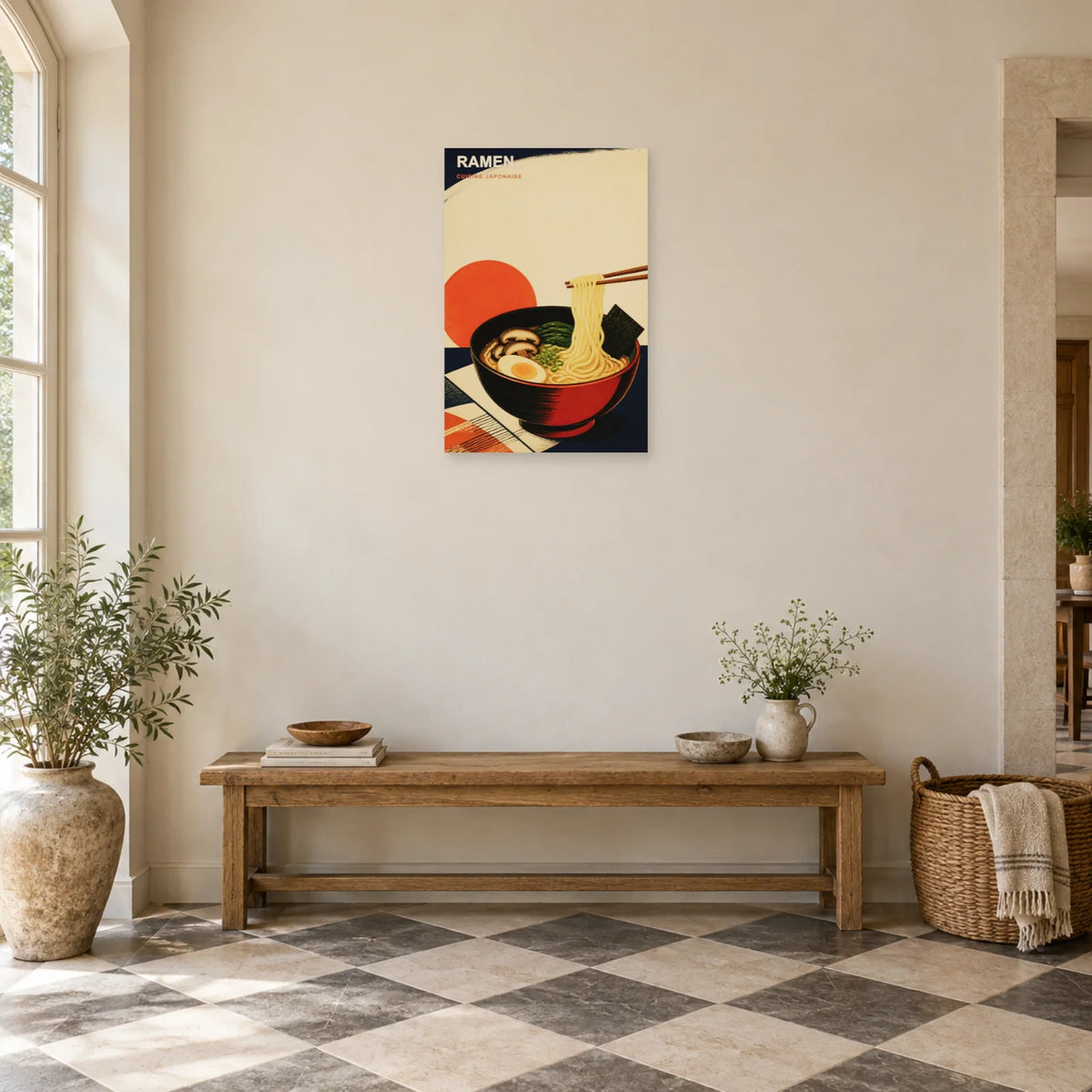 Affiche Ramen – Cuisine Japonaise dans une entrée ou un couloir - Art Virtuoso