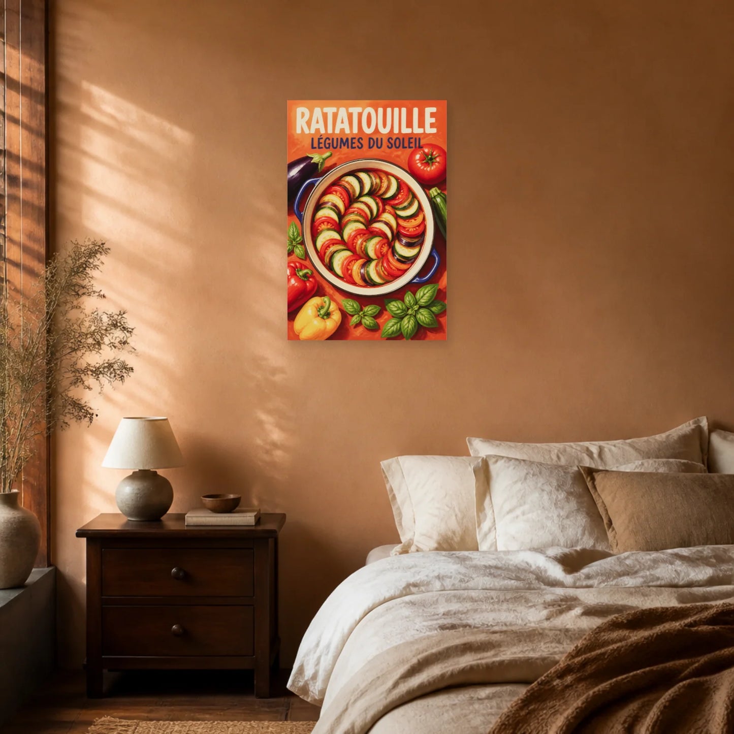 Affiche Ratatouille – Légumes du Soleil dans une chambre - Art Virtuoso