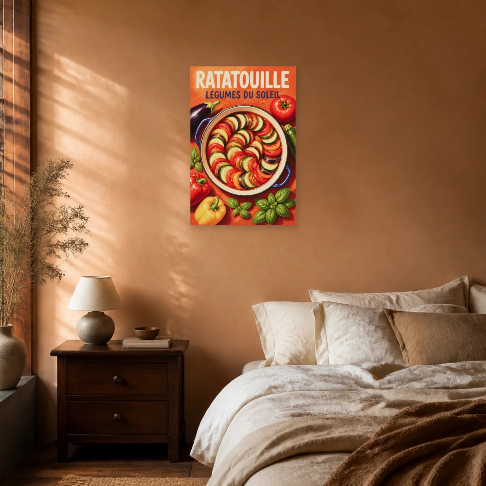 Affiche Ratatouille – Légumes du Soleil dans une chambre - Art Virtuoso