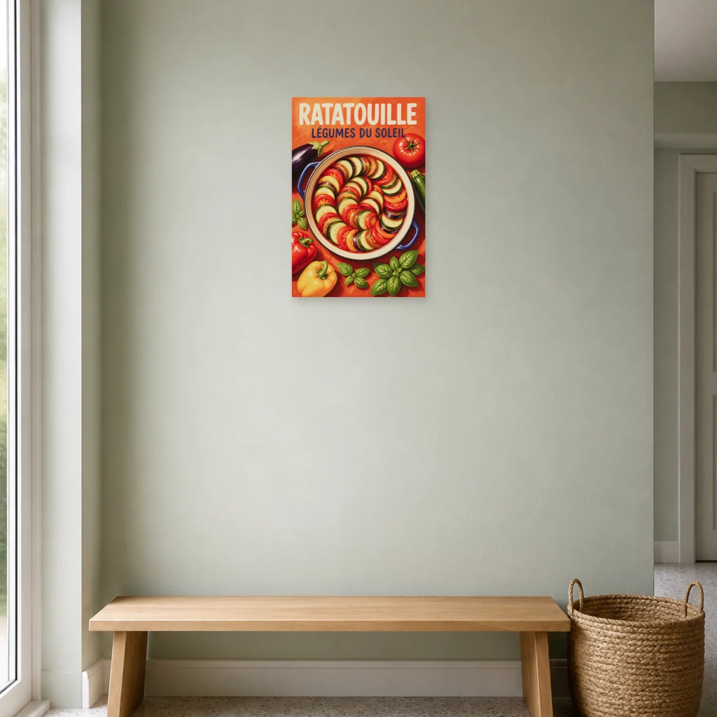 Affiche Ratatouille – Légumes du Soleil dans une entrée ou un couloir - Art Virtuoso