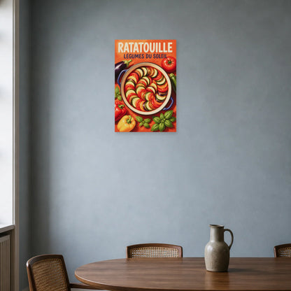 Affiche Ratatouille – Légumes du Soleil dans une salle à manger - Art Virtuoso