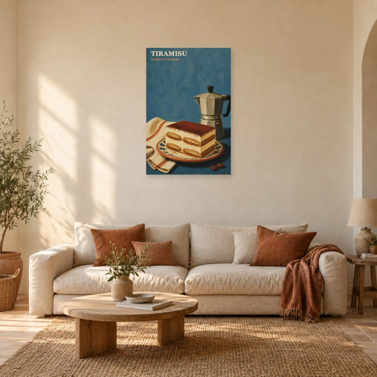 Affiche Tiramisu – Douceur Italienne dans un salon - Art Virtuoso