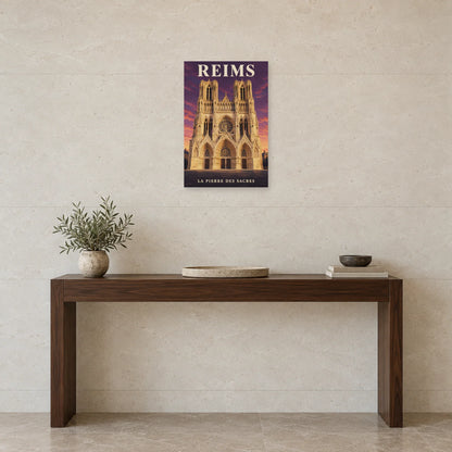 Affiche Reims - La pierre des sacres dans une entrée ou un couloir - Art Virtuoso