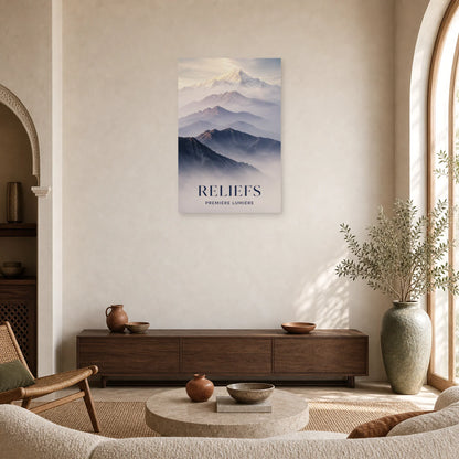Affiche Reliefs – Première Lumière dans un salon - Art Virtuoso