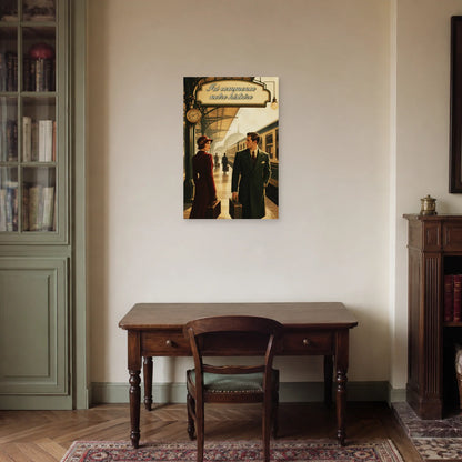 Affiche Ici commence notre histoire - Rencontre dans un bureau - Art Virtuoso