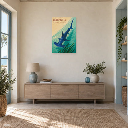 Affiche Requin-marteau - La courbe de l’océan dans une entrée ou un couloir - Art Virtuoso