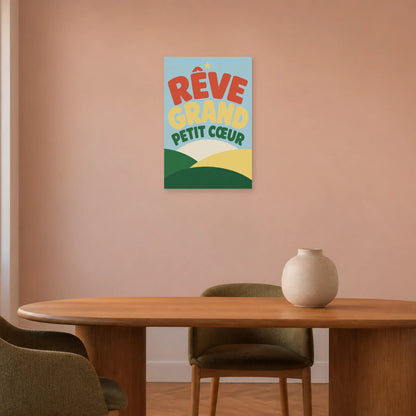 Affiche Rêve Grand – Petit Cœur dans une salle à manger - Art Virtuoso