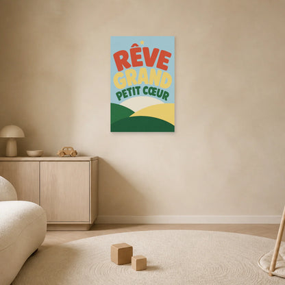 Affiche Rêve Grand – Petit Cœur dans un salon - Art Virtuoso