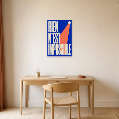Affiche Rien n’est impossible – Élan vers le sommet dans un bureau - Art Virtuoso